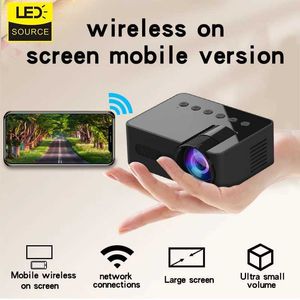 Projektörler YT100 Küçük Cep Telefonu Projektör Taşınabilir Yüksek Tanımlanabilir Büyük Ekran LED Manuel Odaklanma Güç Bankası J240509