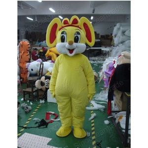 Mascot kostymer gul mus råtta man maskot kostym tecknad reklam djur kostym skola maskot snygga klänningar kostymer