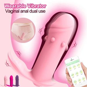 Diğer Sağlık Güzellik Ürünleri Kablosuz Bluetooth G-Point Vibratör Femino Giyilebilir Dildo Uygulaması Titreşimli iç çamaşırı anal oyuncakların uzaktan kumandası q240508