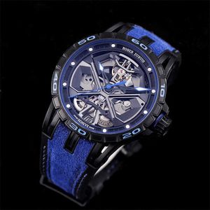 Designer Luxury Watches for Mens Mechanical Automatic Roge Machinery Dial45mm Blackdclcoated Titanium Alloy Material