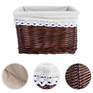 Storage Bottles Kitchen Sorting Basket Table Top Decor Laundry Home Decoration Sundries Wicker