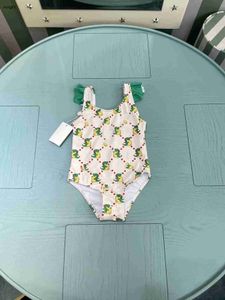 Marka dzieci jednoczęściowe kostium kąpielowy Dinozaur Druk Dziewczęta stroje kąpielowe Rozmiar 80-150 cm Summer Child Beach Bikini Designer Dzieci Szybkie boksy 24 MAY