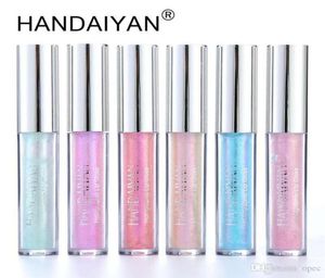 Handaiyan 6 Colors Glow Glow Glitter Shimmer Mermaid Lipgloss Lip Tint保湿防水金属