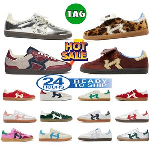 Designer Fashion Sapatos casuais estampa de leopardo Wales Bonner Vintage Sneakers