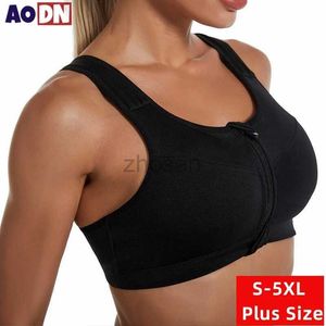 Aktive Unterwäsche Front Reißverschluss Sport Bra Professionelle hochfeste 4-ll-schockabsorbierende Sportbralette ohne Stahlring-Laufweste D240508