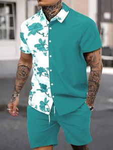 Mens Shirt Summer Mens Design Massion Design Short 3d Print Derts Tops Streetwear Loose Disual Hawaiian 240430