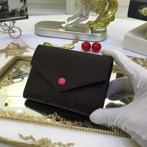 Bag Women Purse VICTORINE Short Ladies Wallets L Leather Flower M41938 Pattern Button Purses Wallet Real Leather9125867