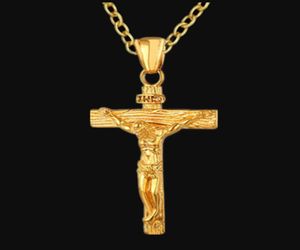 Mens rostfritt stål halsband guld silver Jesus hänge halsband Ny mode hion hip hop halsband smycken modedesign5280998