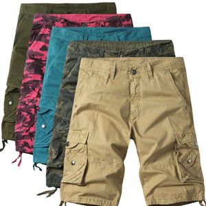 Com roupas de trabalho vários bolsos, camuflagem de grandes dimensões de shorts de praia de 5 polegadas e estilo de shorts