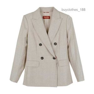 Women's Coat Cashmere Coat Designer Fashion Coat MaxMaras New Womens Wool Suit Jacket Double Breasted Short Coat