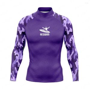 Women's Swimwear Long Sleeve Surfing Diving Tight Shirt 2024 Mens Swimsuit Rash Guard Swimming T-shirt Beach UV Protection GYM Rashguard