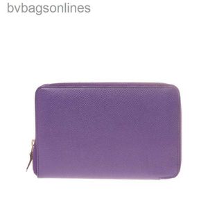 Hochwertige fortgeschrittene Hremms Lederbeutel Designerinnen Frauen Tasche Neue lila Leder Damen Langes Brieftasche