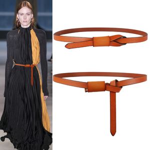 real genuine Leather Waist Strap Belt Black Brown high quality Women knit slim dress belts belts for women luxury designer brand 200K