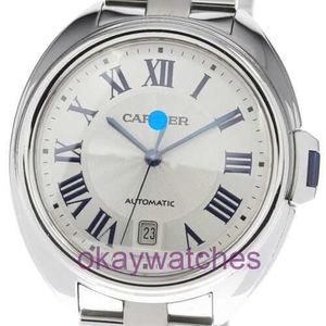 Crrattre Designer Yüksek Kaliteli Saatler De WSCL0007 Tarih Gümüş Dial Watch_809468 Orijinal Kutu ile