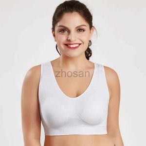 Aktive Unterwäsche Sport Bras Frauen nahtloser BH mit Pads Yoga Bralette Push Up Brassiere Bra Weste Wireless D240508