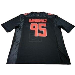 Custom Men Youth women Rutgers Scarlet Knight Justin Davidovicz #95 Football Jersey size s-4XL or custom any name or number jersey