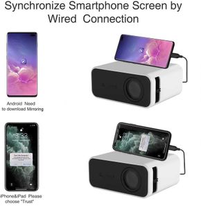 Projektoren YT500 LED Mobile Video Mini Projector Home Theater Media Player Childrens Gift Cinema Kabel Multi -Screen -Projektor J240509