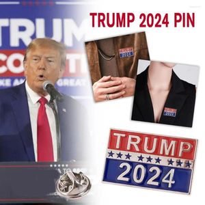 Brosches Trump Presidentval 2024 Pin Fashionable Creative Lapel President Kampanj Souvenir Metal Al X1U9