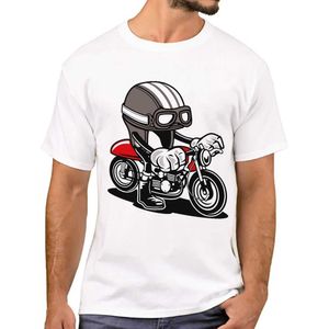 Męskie koszulki THUB Vintage SPD Racer Motorcycle Men T-shirt Cafe Racer Racer T-koszulki motocyklowe motocykl wyścigi wyścigowe mothirts harajuku t y240509