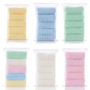 Towels Robes 5Pcs Cotton Towels Handkerchief Baby Towel Gauze Baby Bibs Bathing Feeding Face Washcloth Wipe Cloth Drop Shipping
