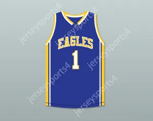 Custom Nay Mens Youth/Kinder Klay Thompson 1 Santa Margarita Catholic High School Eagles Blue Basketball Trikot Top S-6xl