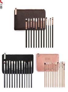 Совершенно новые 12шт -набор кисти для макияжа для век с сумкой 2Colors Make Up Brush Set Professional Cosmetic Brush Tease Tades Brush 7440228