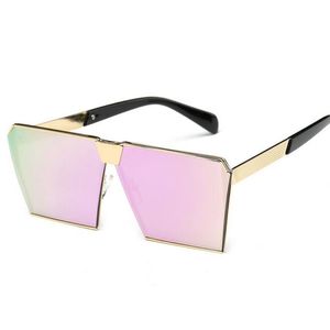 2017 New Style Women Sunglasses 독특한 오버 사이즈 쉴드 UV400 그라디언트 빈티지 안경 브랜드 디자이너 선글라스 10pcs Lot Free Shipp 205G