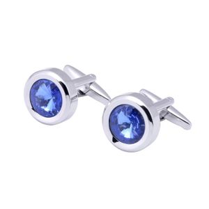 Cuff Links Fashion Set Cufflinks Round Multi cut Cufflinks Mens and Womens Crystal French Cufflinks Simple Couple Cufflinks Q240508