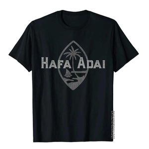 Herrt-shirts hafa adai-hej från guam retro design t-shirt herr bomullskjorta tätt passande topp nyanpassad D240509