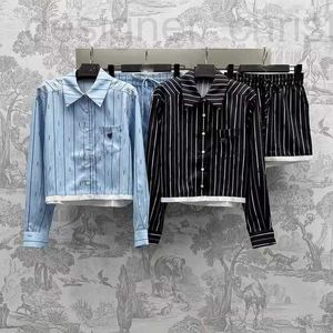 Designer a due pezzi Designer Spring/Summer Casual Style Stripe Stampato Polo Calta+Shorti dimagranti in vita elastico Set 1162