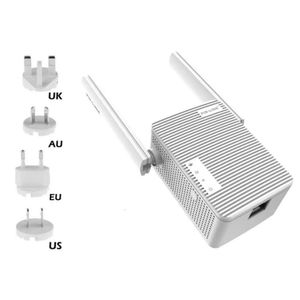 300m Network Repeater Dual Antenna Routing Wireless Signal Expansion Förstärkare WiFi Repeater