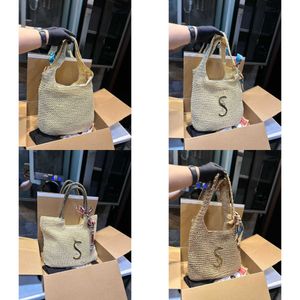 Designer-Tasche Frauen Maxi Handtasche Raffias handgemachter Strohhalm Hochwertiger Strand große Kapazität Totes Einkaufstasche Schulterhandtasche 4875aa