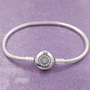 Pulseiras de charme feminino 925 esterlina prata pandora estilo cz zircon coroa jóias de jóias do presente de alta qualidade com caixa original 229D