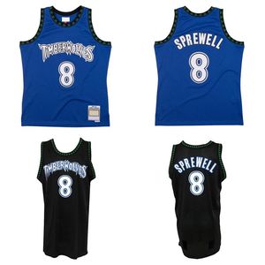 Latrell Sprewell sömnad baskettröjor 2003/04 Hardwoods Classic Retro Fans Jersey Men Youth Women S-6XL