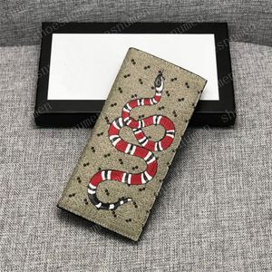 Portfel Portfel Sanke Tortes Monety Tiger Long With White Box Mens Fold Card Uchwyt karty Women Passport Uchwyt pszczoły Złożona torebka torebka zdjęcie #G 269O