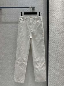 Дизайнерские джинсы 2024 Новые весенние летние модные панели брюки бренды такого же стиля роскошные женские джинсы роскошные женские джинсы 0509-10