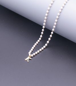 Первоначальная буква AZ название подвесное жемчужное ожерелье для ювелирных украшений подружка невесты или подарки для цветочниц 4375566