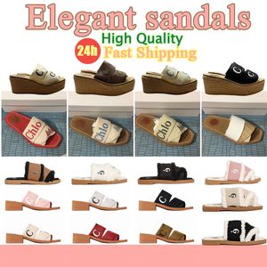 Luksusowe sandały Znane designerskie Kamienia Kappy Woody Platforma High Obcing Espadrille Wedge Slowers Wygodne duże eleganckie czerwone płótno 2024