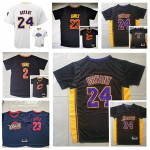 Basquete de estilo antigo LeBron 23 James Bryant 24 Mamba Jerseys Kyrie 2 Equipe Irving Red White Black Men Youth 100% costura de basquete Jersey