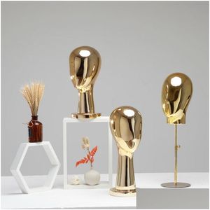 Mannequin Electroplating Head Golden And Sier Color Model For Sale Drop Delivery Jewelry Packaging Display Dhkar