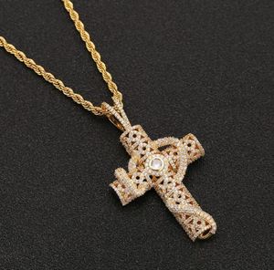 Iced Out Animal Pendant With Tennis Chain Necklace Gold Color Cubic Zirconia Men Hiphop Rock Jewelry5896202