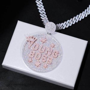 Hip Hop Crow Clasp A-Z Large and Charm Letters Pendant Mens Necklace Full Zircon Presents