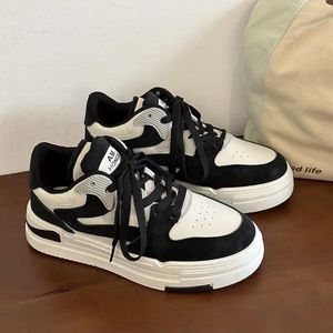 Lässige Schuhe Harajuku Frauen Plattform Sneakers Flats Tennis weibliche Sport Sport vulkanisieren schwarze weiße koreanische Schuhe Frühling