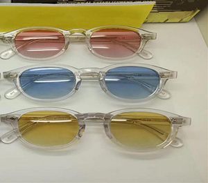 Nyaste Johnny Depp Crystalrim Gradient Solglasögon HD UV400 Lens Beach Holiday Glasses L M S Size Fullset Case OEM OUTLET2761024