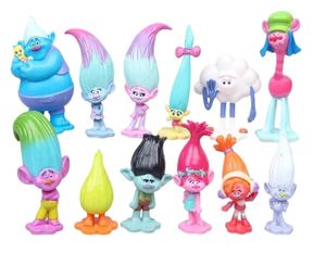 3-6cm 12pcs/Set Trolle Branch Critter Skitter-Figuren Trolle Kinder Trolle PVC Actionfigur Spielzeug Cartoon Charakter Kinder Geschenke