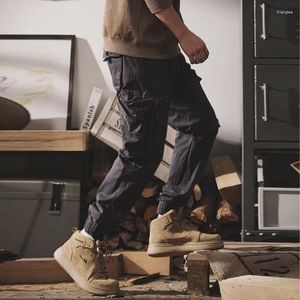 Calças masculinas Estilo americano Trabalho de perna reta Autumn Cidade funcional ao ar livre, deslocando a calça casual tática da montanha