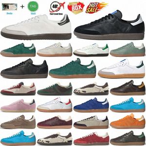 Sneakers Designer Shoes Shoe Trainers Handball Sneaker Mens OG Womens Navy Scarlet Aluminium Core Black Gum White Green Grey Sporty Sandcbxa#