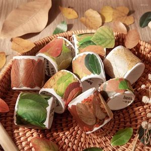 Gift Wrap 50Pcs/Roll Cute Masking Leaves Tape Washi DIY Scrapbooking Decorative Stickers Creative Autumn Sticky Paper Set