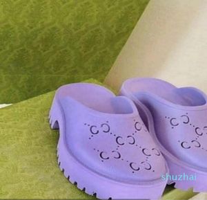 2021 Jelly Slipers Platform Shoes Flash Sandals Luxury Designer Shoe Luxury Runner Slides Slide Sandal Men Women Slipper Box High9083591