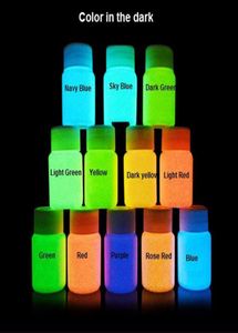 Whole12 Renkler Neon Floresan UV Vücut Boyası Karanlık Yüzde Büyürken Aydınlık Akrilik Boyalar Partyamphallow59406692489702